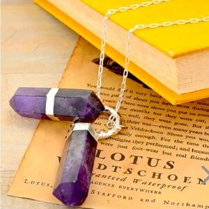 Amethyst Pencil Shape Necklace